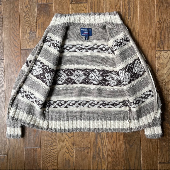 Wool-Alpaca Blend Sweater, Full Zip, American Eagle. Men’s Size Medium. Soft 🐑😎 - Picture 4 of 11